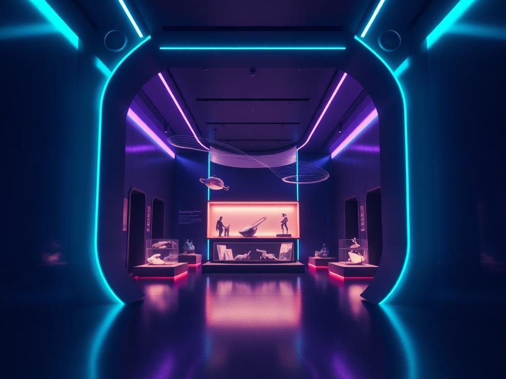ORIVARA Studio 3D viewport showing a futuristic hall